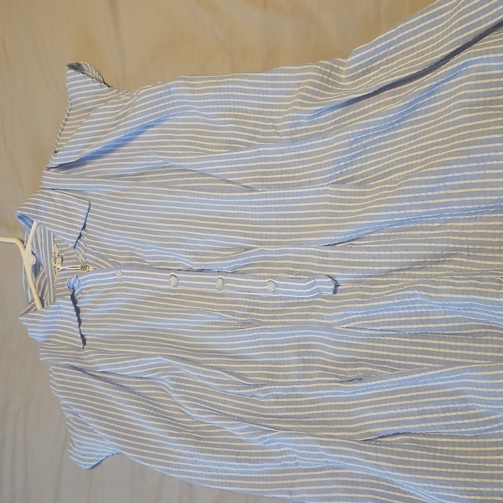 Nordstrom Max Studio Blue Striped Blouse